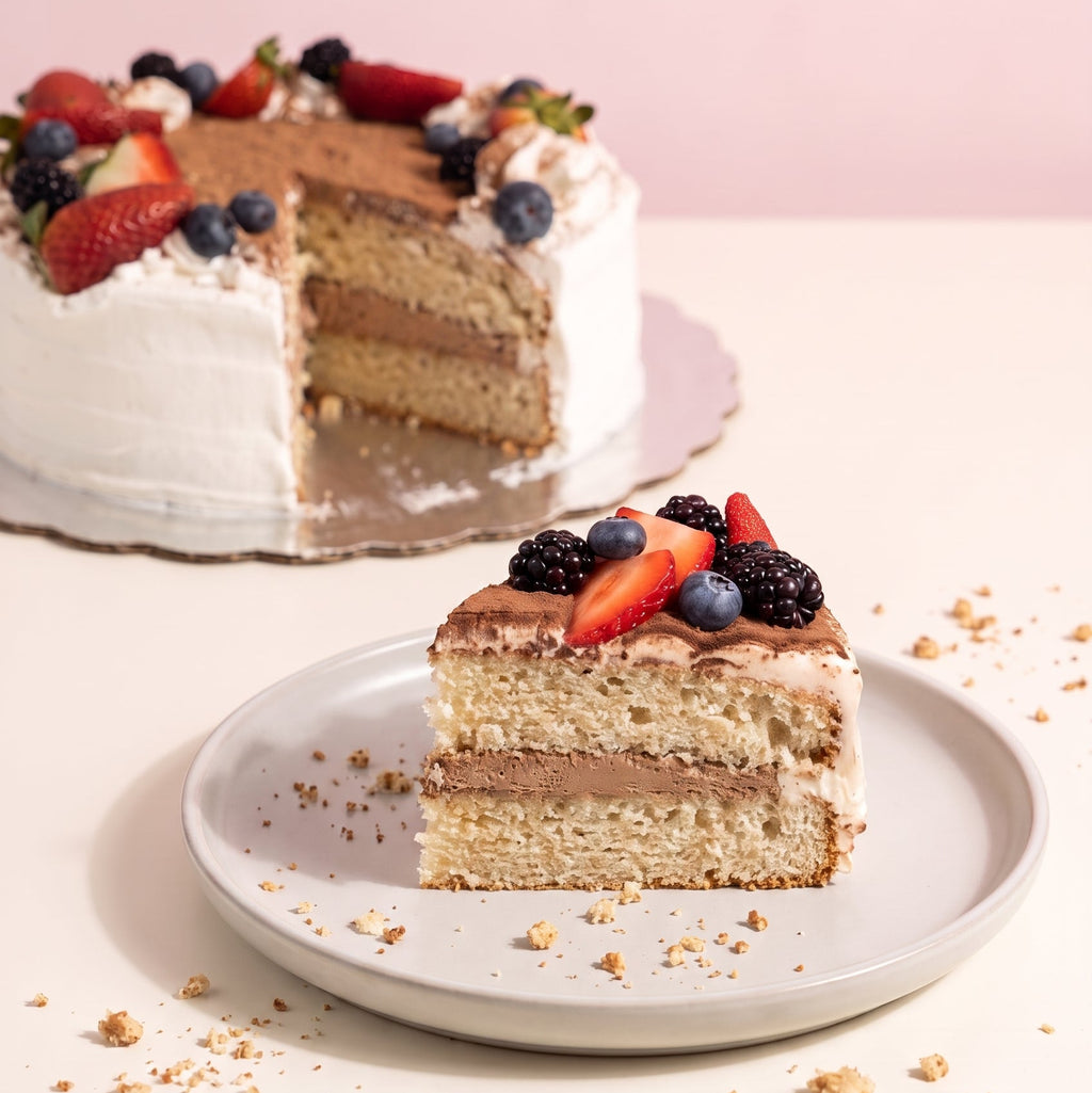 Rebanadas de pastel de capuchino