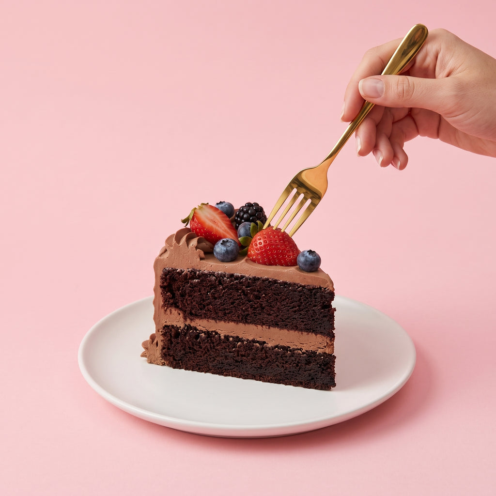 Rebanadas de pastel de chocolate